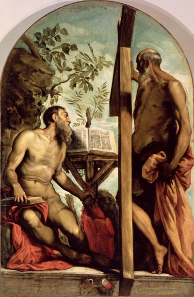 St. Andrew and St. Jerome by Jacopo Robusti Tintoretto